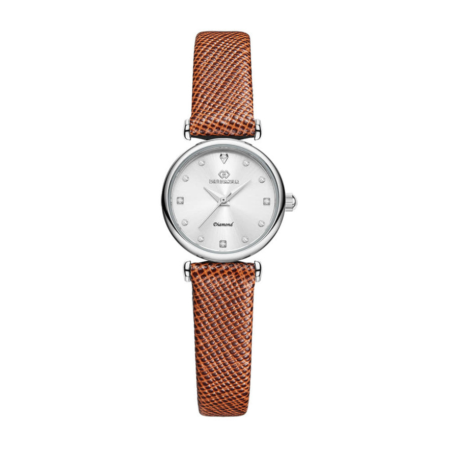 디유아모르 여성 가죽밴드시계 DAW3202L-L.BR 다이아몬드 시계
